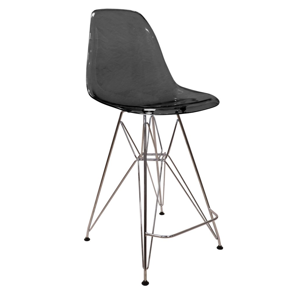 Cresco Modern Acrylic Barstool in Transparent Black. Picture 12