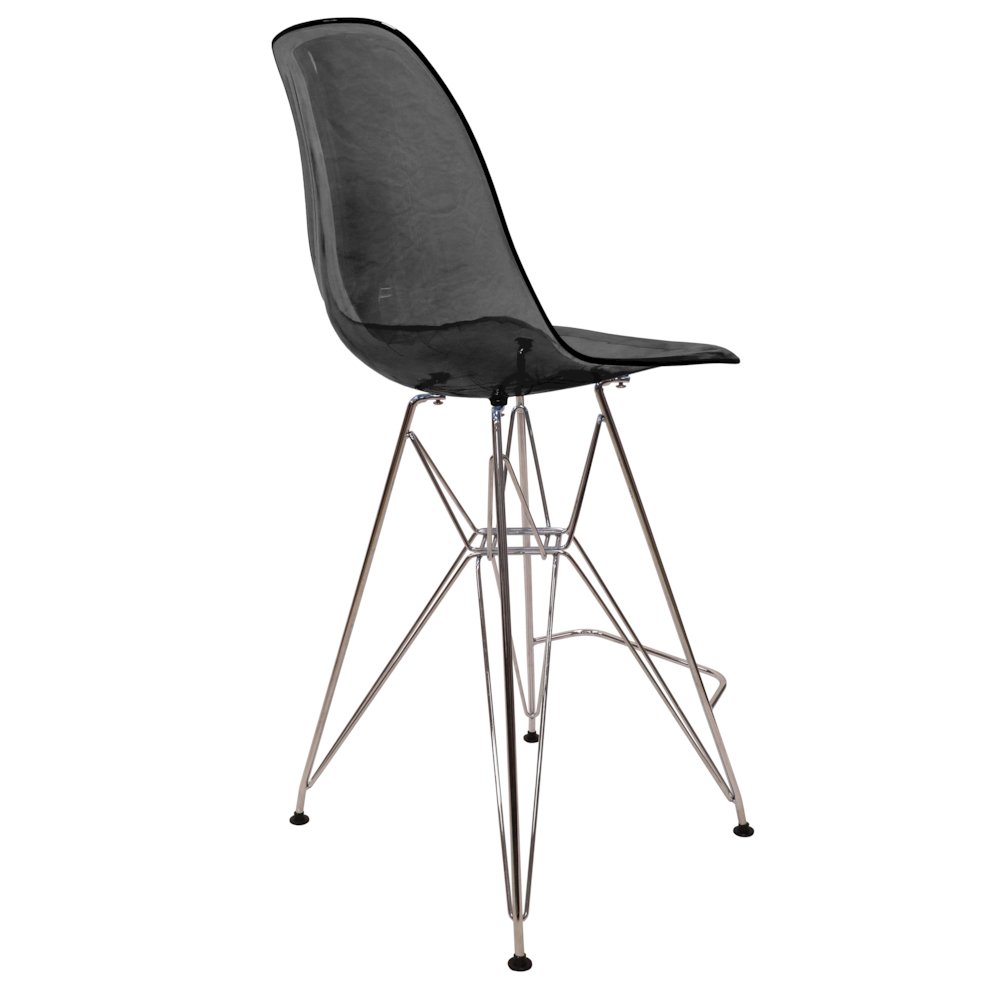 Cresco Modern Acrylic Barstool in Transparent Black. Picture 11
