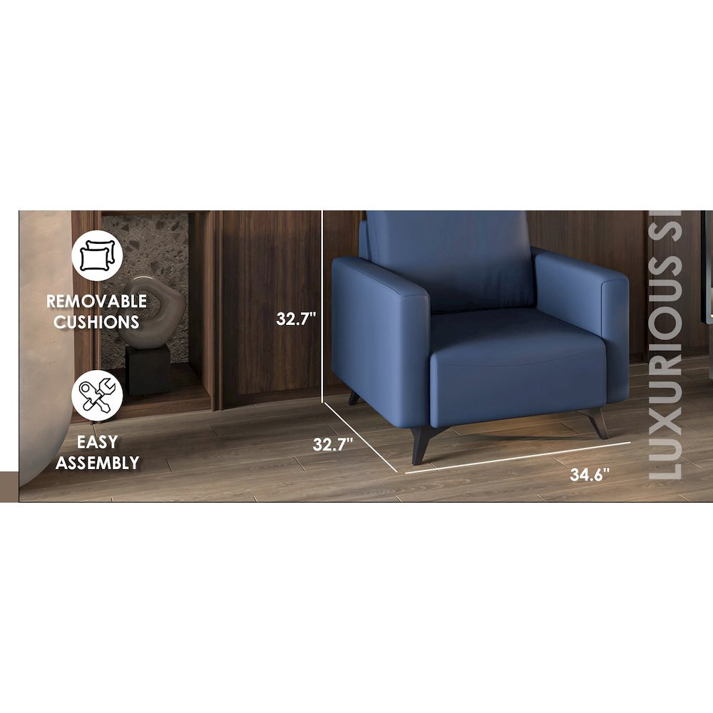 Inno Collection Single Seater Sofa In Dark Blue. Picture 17