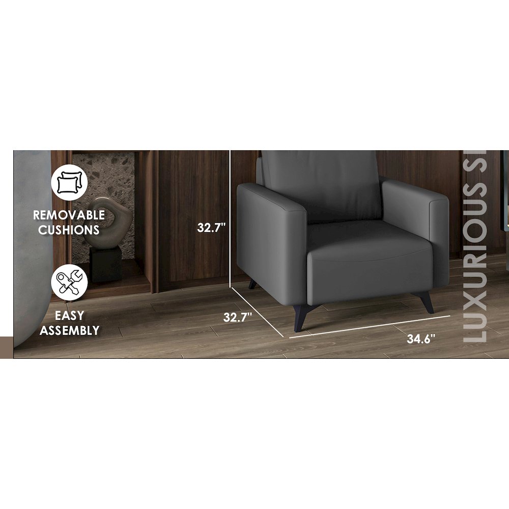 Inno Collection Single Seater Sofa In Grey. Picture 17