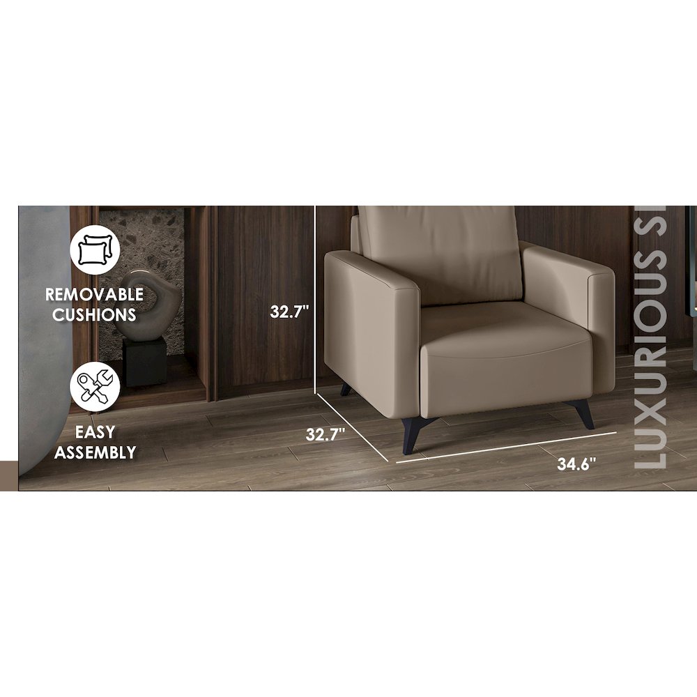 Inno Collection Single Seater Sofa In Taupe. Picture 17