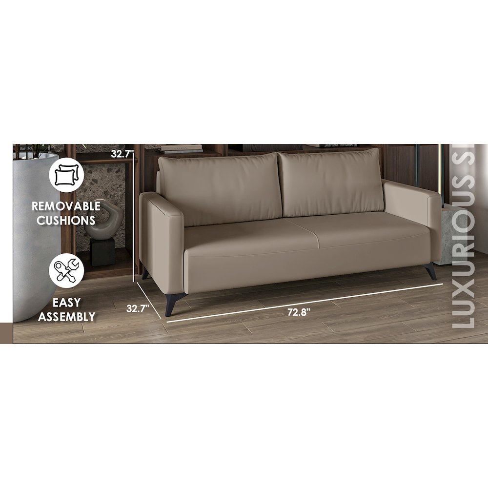 Inno Collection Three Seater Sofa In Taupe. Picture 16