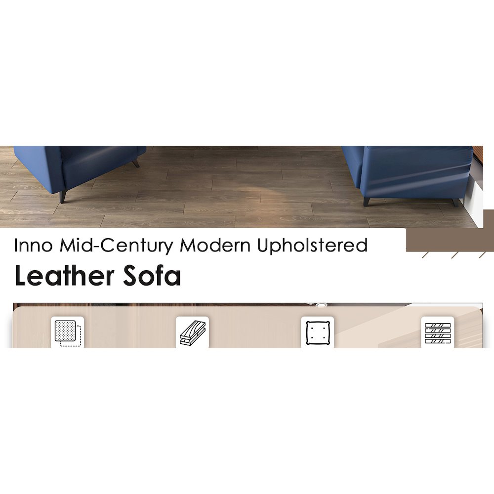 Inno Collection Sofa Set, 2 Single Seaters, and 3 seater In Dark Blue. Picture 15