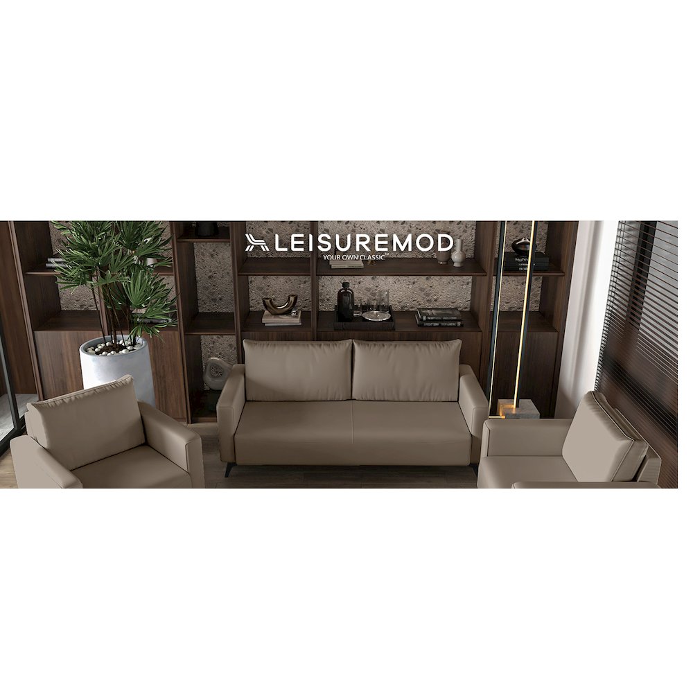 Inno Collection Sofa Set, 2 Single Seaters, and 3 seater In TAupe. Picture 14