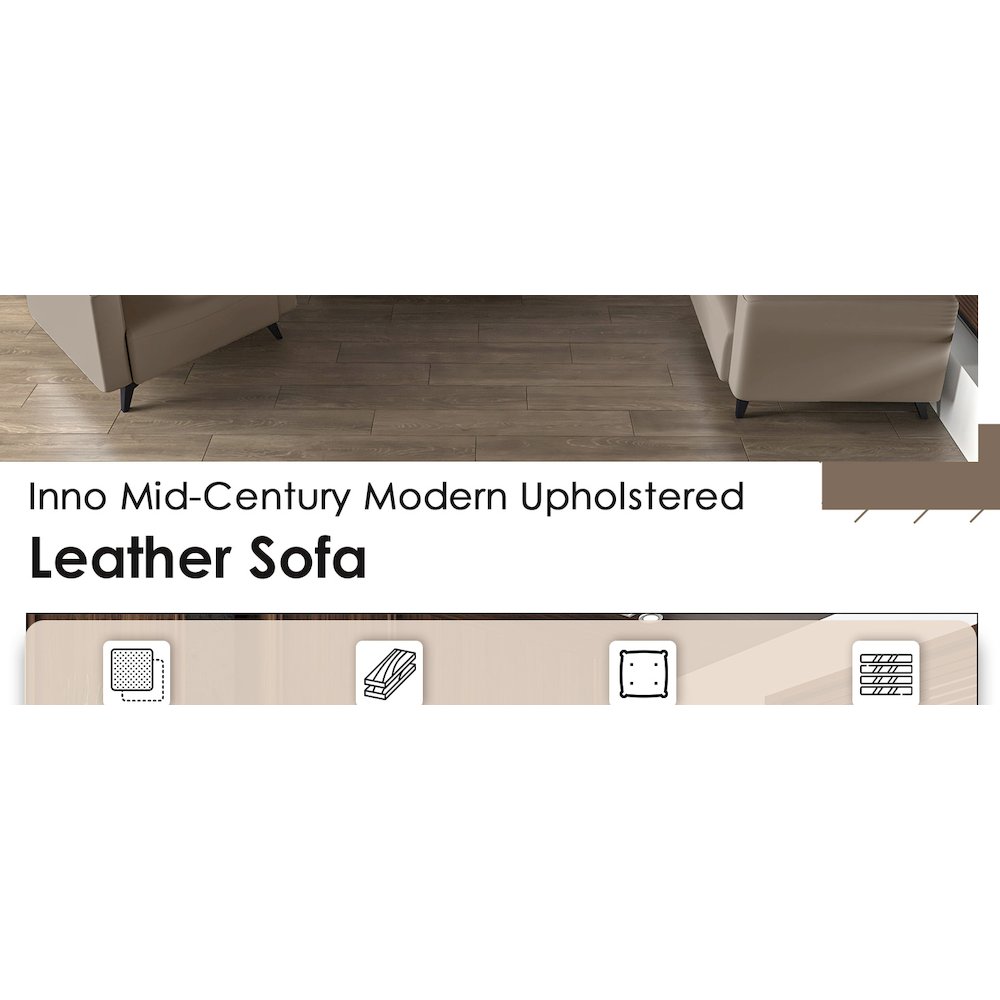 Inno Collection Sofa Set, 2 Single Seaters, and 3 seater In TAupe. Picture 15