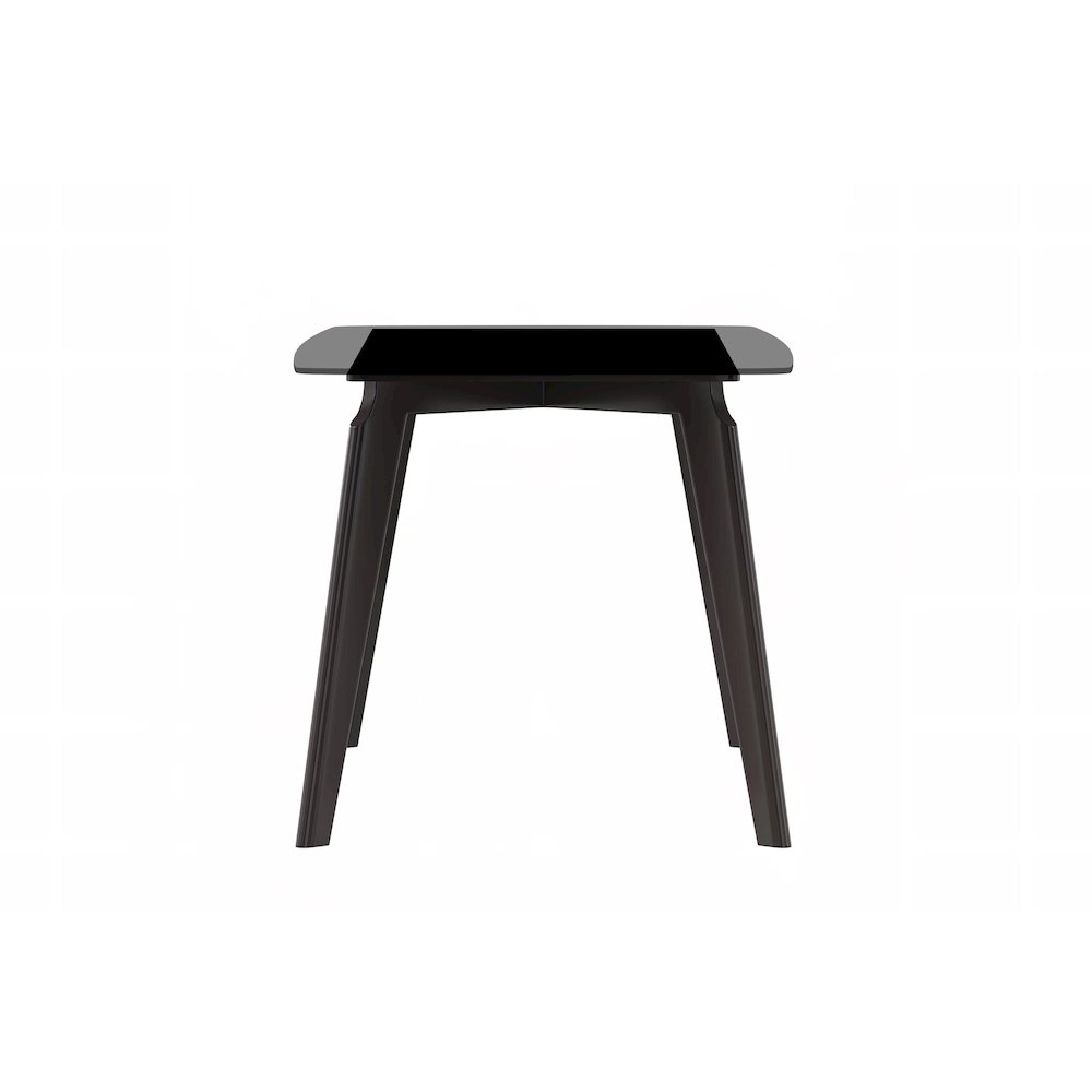 Krevor Series Modern Dining Table Silver Base, With 62 Clear Glass Top. Picture 9