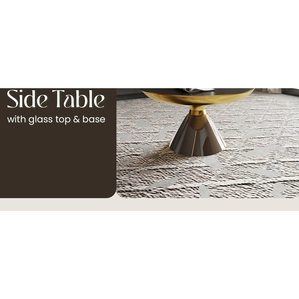 Bristol - Bistro Table - gold base Natural wood Top. Picture 13