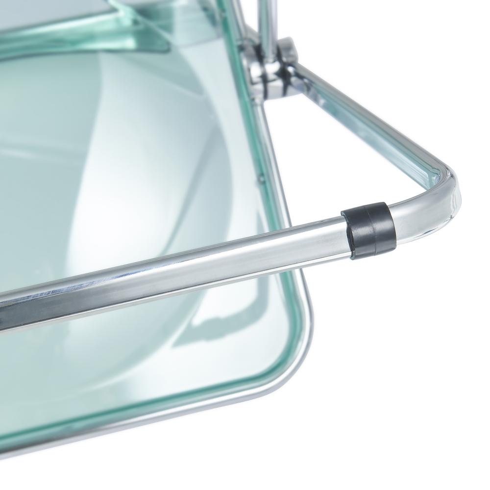 Lawrence Acrylic Folding Chair With Metal Frame. Picture 30