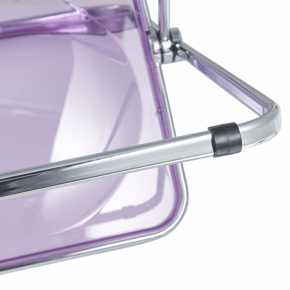 Lawrence Acrylic Folding Chair With Metal Frame. Picture 22
