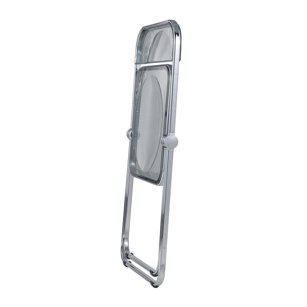 Lawrence Acrylic Folding Chair With Metal Frame. Picture 28