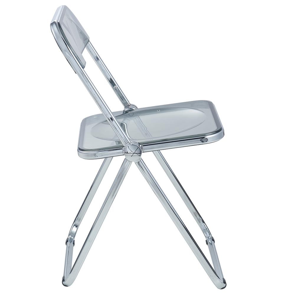 Lawrence Acrylic Folding Chair With Metal Frame. Picture 29