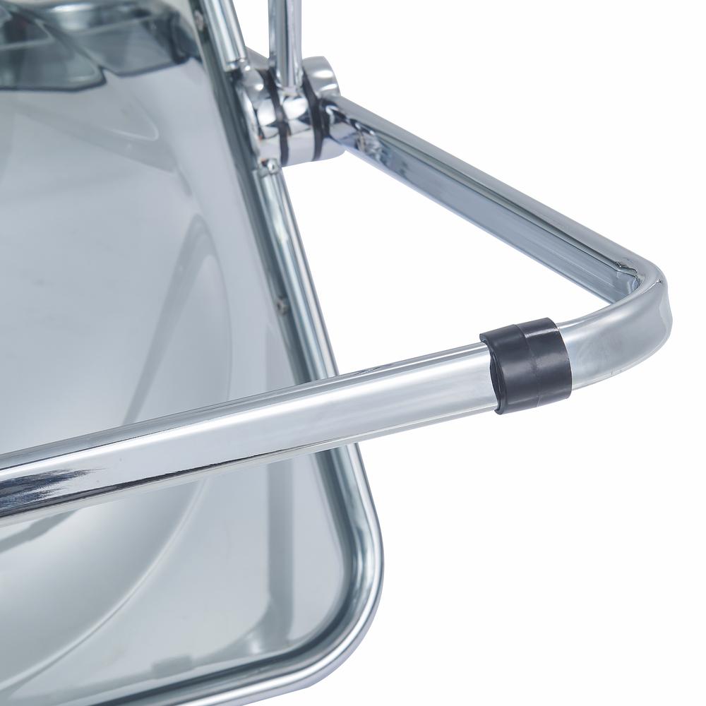 Lawrence Acrylic Folding Chair With Metal Frame. Picture 11
