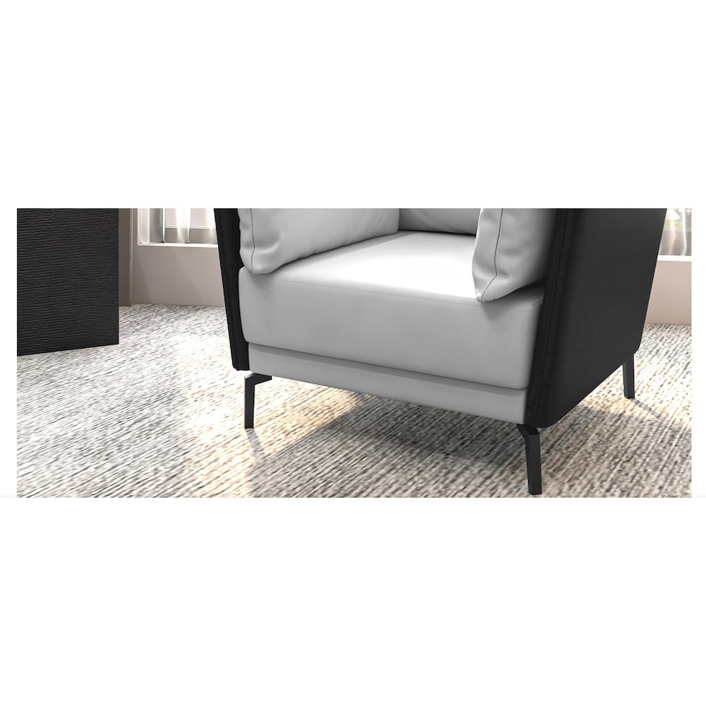 Luxify Collection Single Seater Sofa in Black/Grey. Picture 15