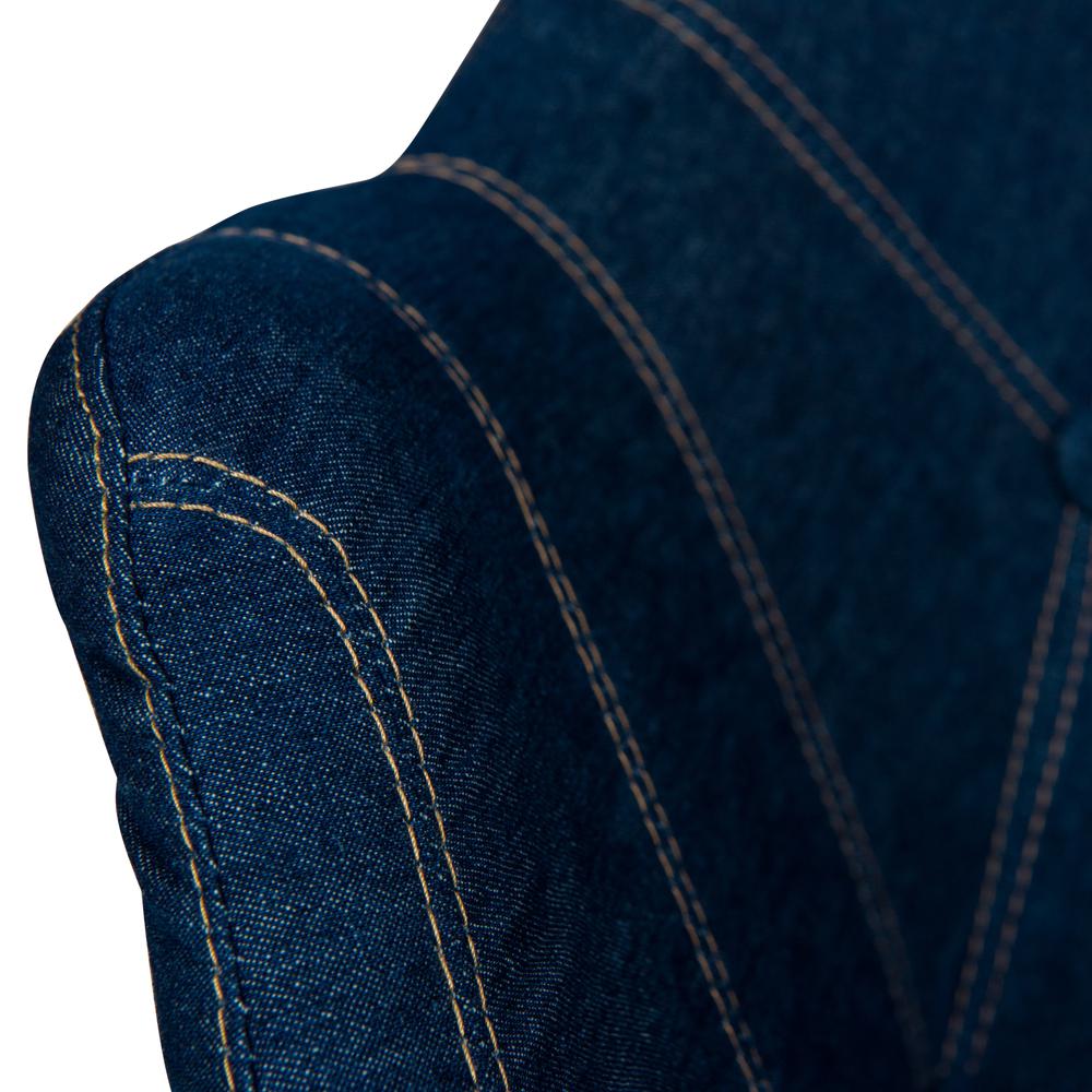 Milburn Tufted Denim Lounge Chair. Picture 6