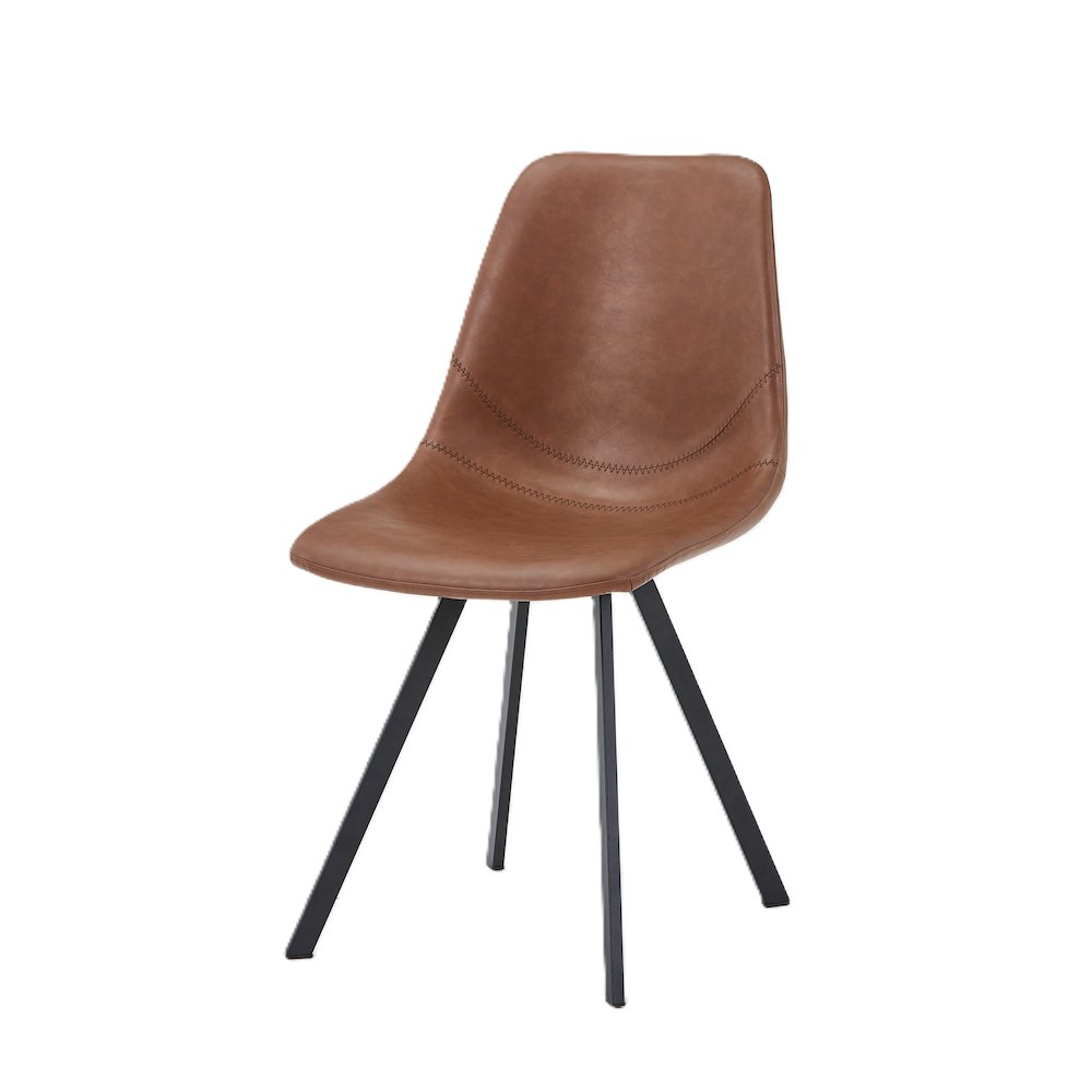 Markley Modern Leather Dining Chair With Metal Legs. Picture 33