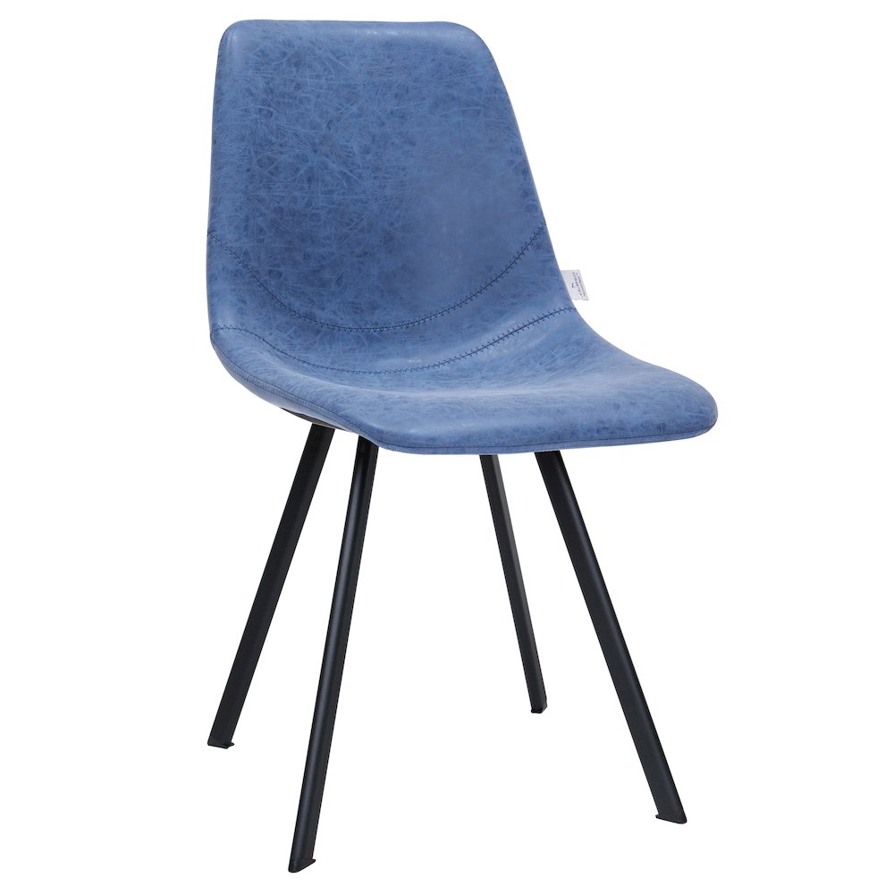 Markley Modern Leather Dining Chair With Metal Legs. Picture 16