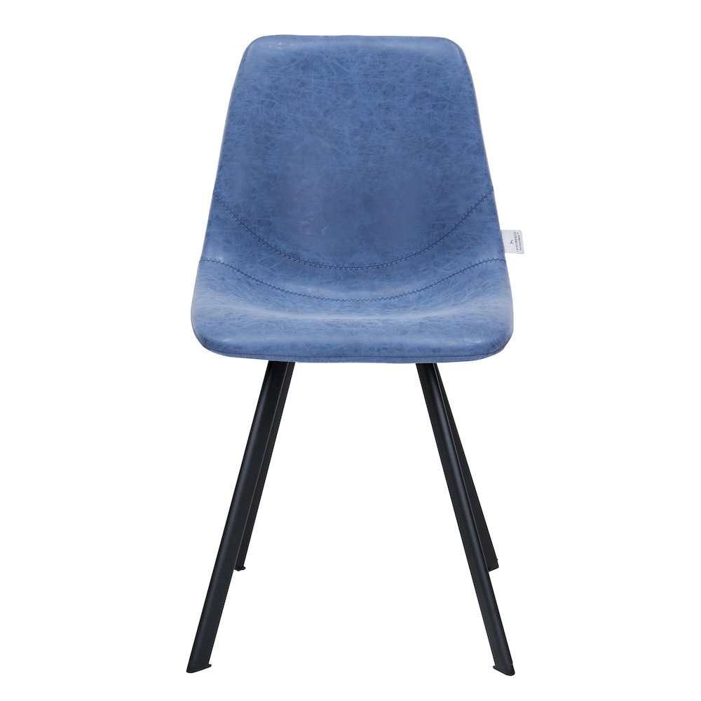 Markley Modern Leather Dining Chair With Metal Legs. Picture 21
