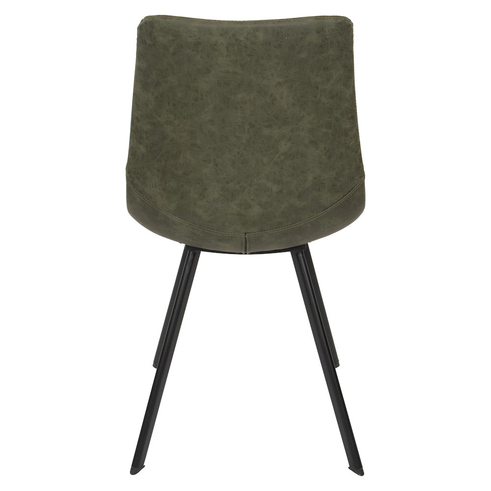 Markley Modern Leather Dining Chair With Metal Legs. Picture 20