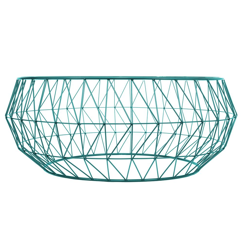 Malibu Modern Round Glass Top Coffee Table With Metal Base. Picture 3