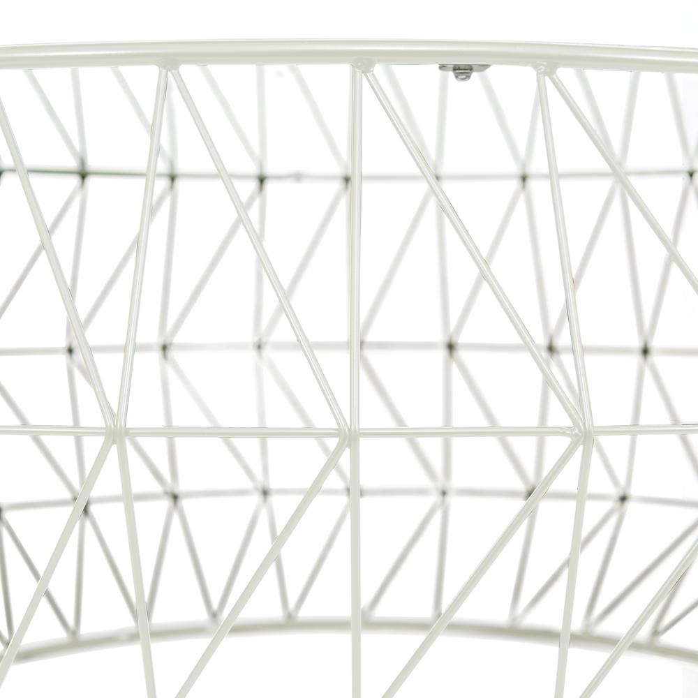 Malibu Modern Round Glass Top Coffee Table With Metal Base. Picture 5