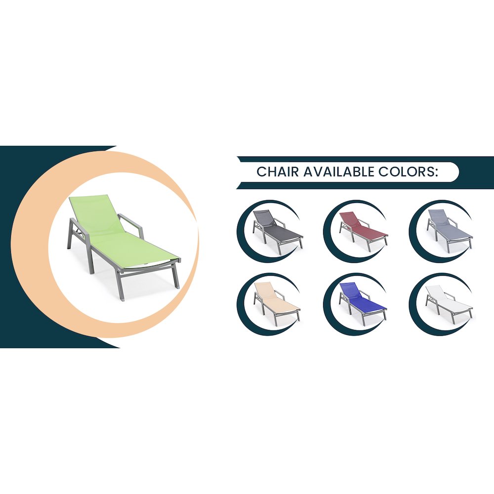 Marlin Modern Aluminum Outdoor Patio Chaise Lounge Chair. Picture 26