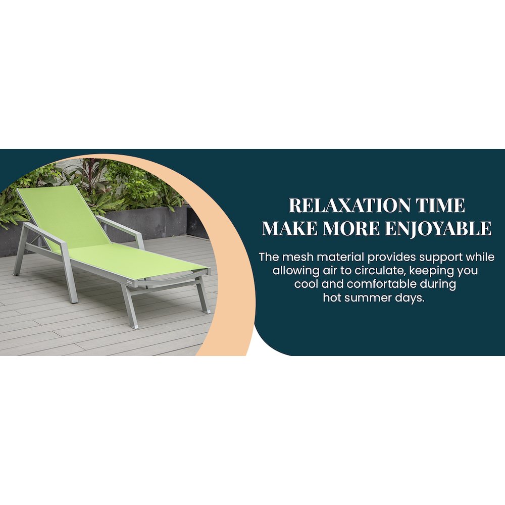 Marlin Modern Aluminum Outdoor Patio Chaise Lounge Chair. Picture 28