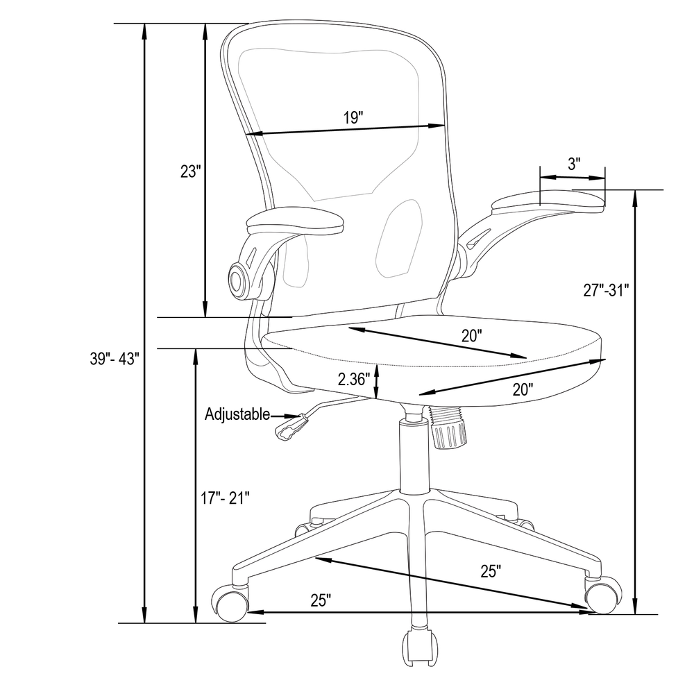 Newton Mesh Office Chair. Picture 10