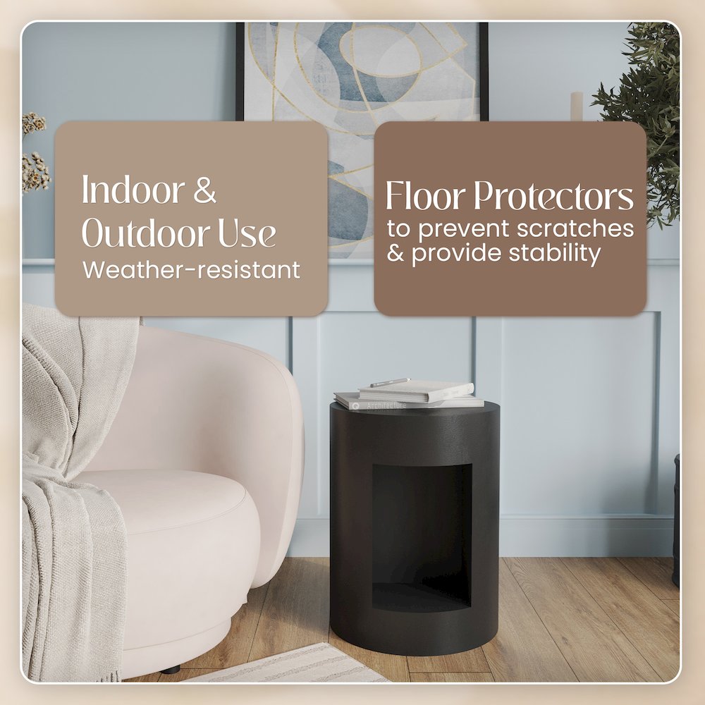 Modern Side End Table Nook Series In Black. Picture 22