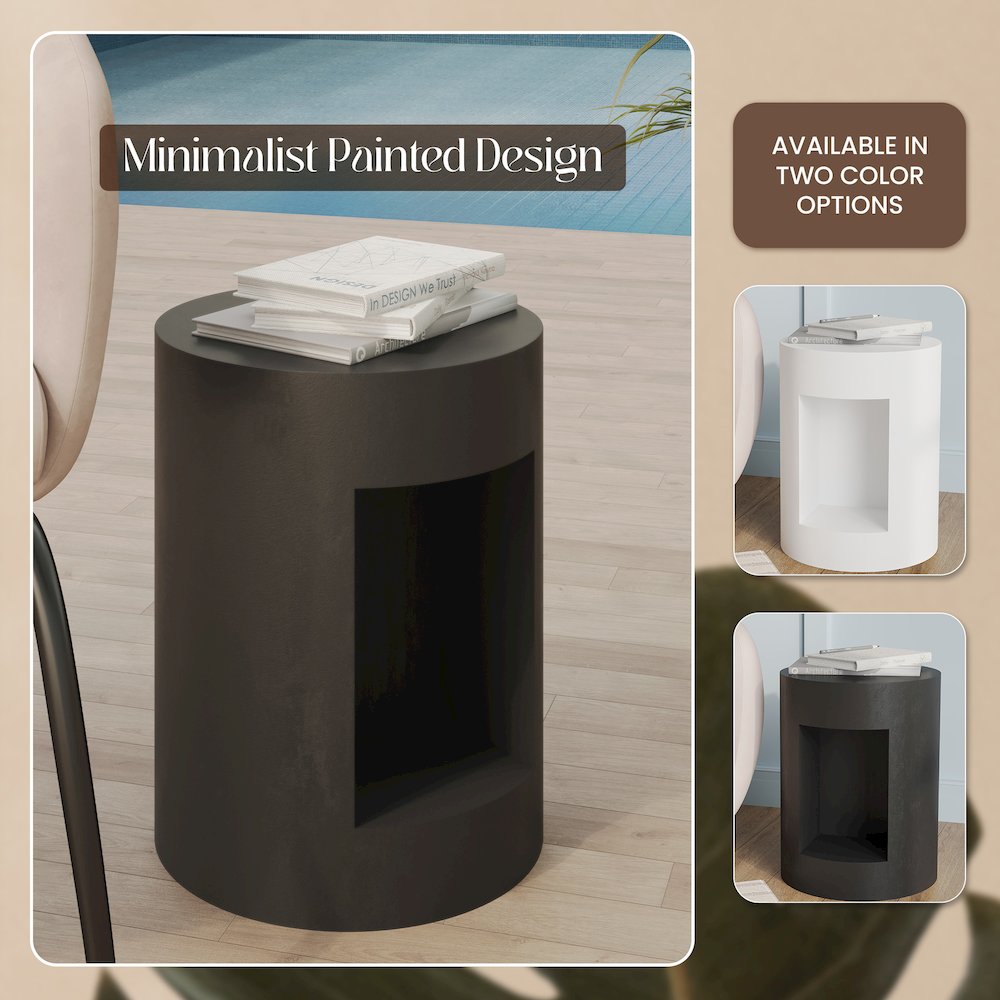 Modern Side End Table Nook Series In Black. Picture 23