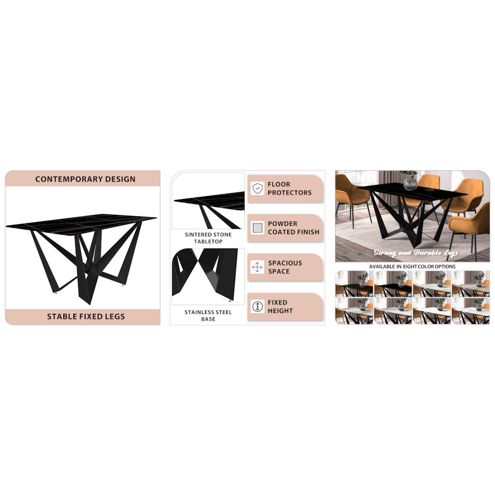 Nuvor Series Modern Dining Table. Picture 36