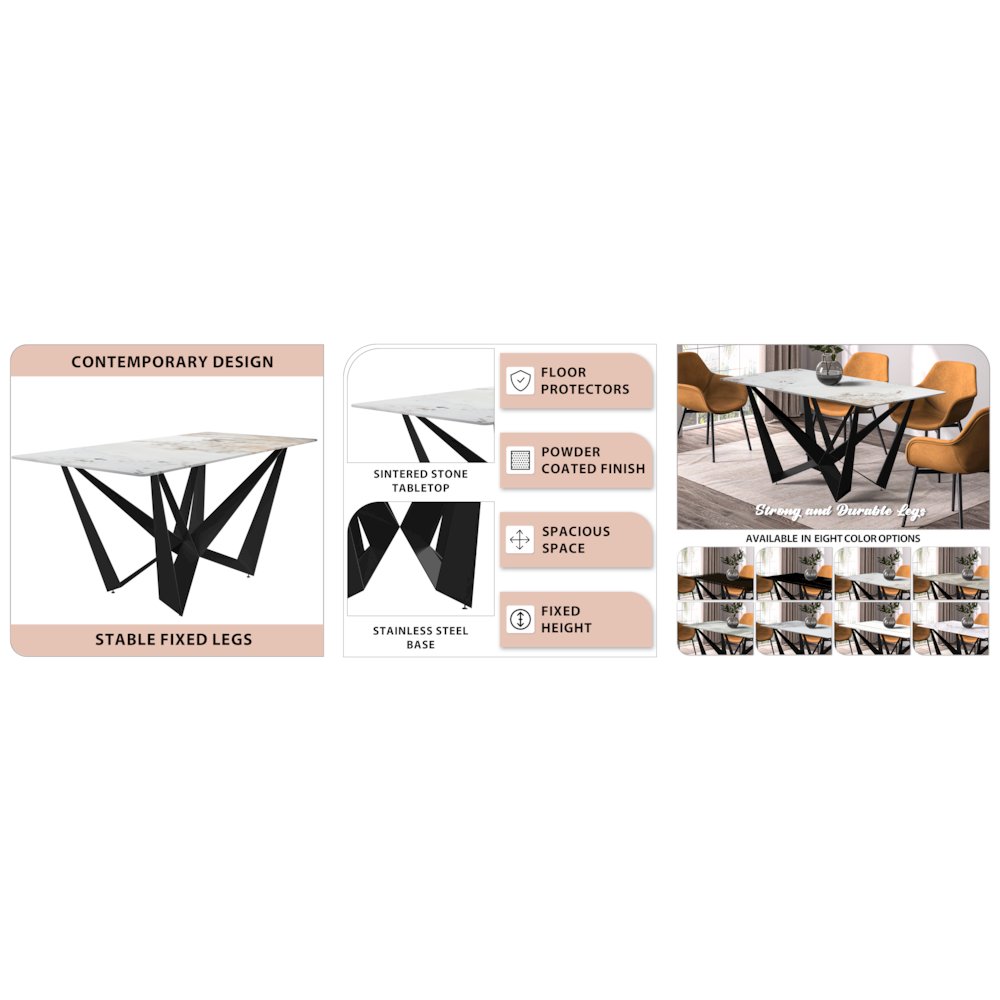 Nuvor Series Modern Dining Table. Picture 36