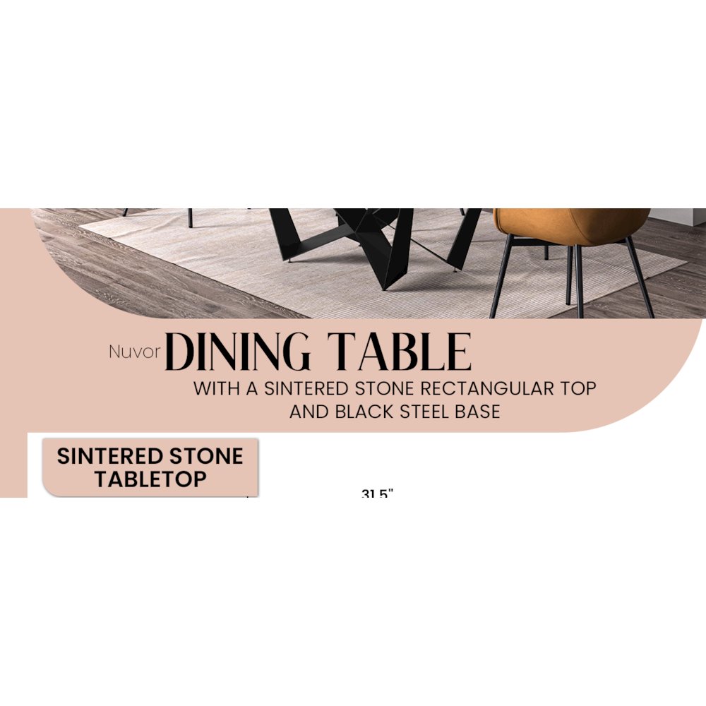 Nuvor Series Modern Dining Table. Picture 33