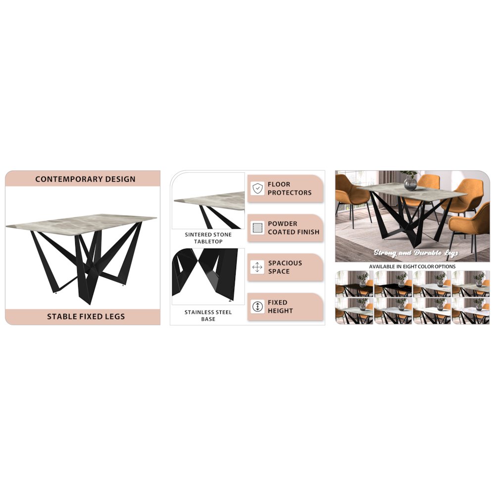 Nuvor Series Modern Dining Table. Picture 36