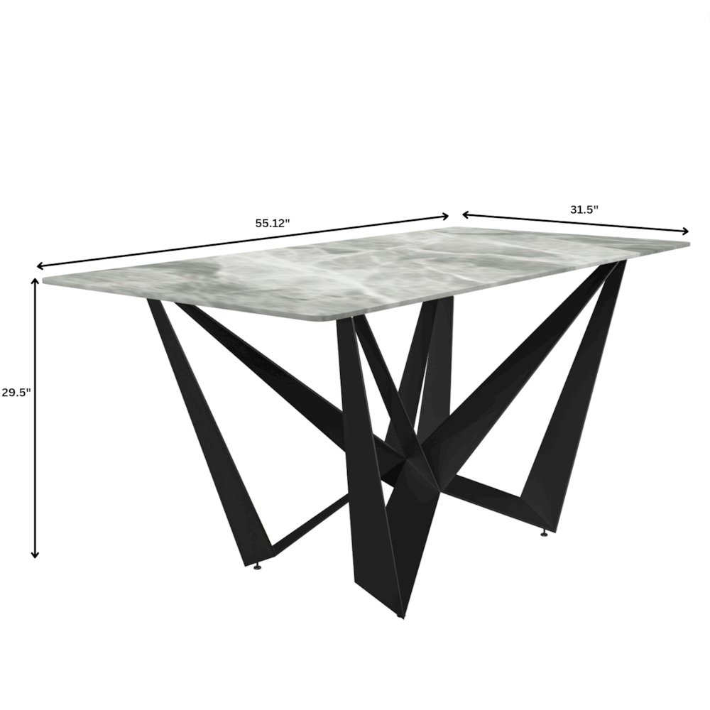 Nuvor Series Modern Dining Table. Picture 7