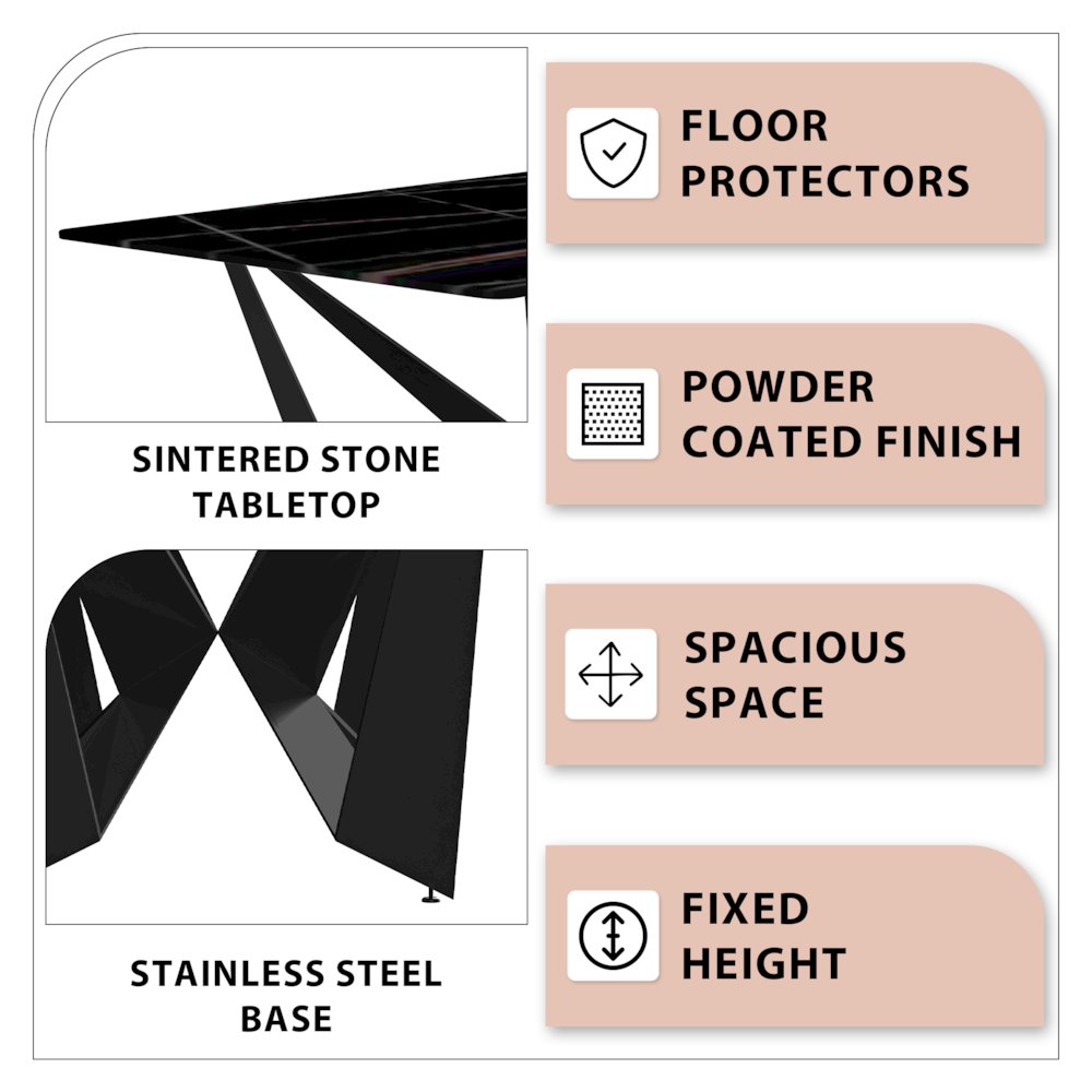 Nuvor Series Modern Dining Table. Picture 14