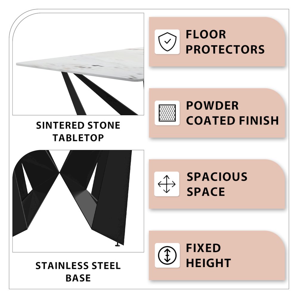 Nuvor Series Modern Dining Table. Picture 22