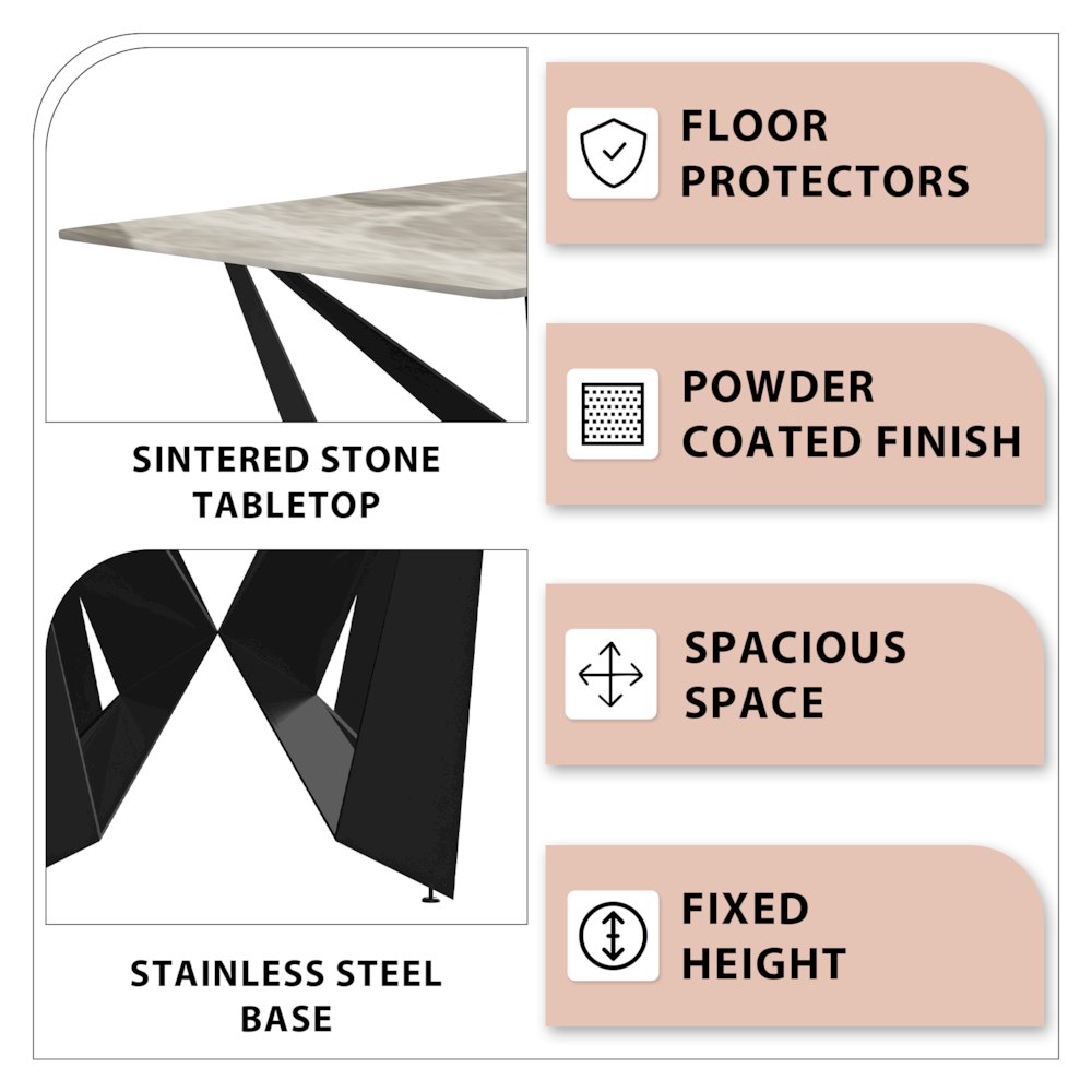 Nuvor Series Modern Dining Table. Picture 28