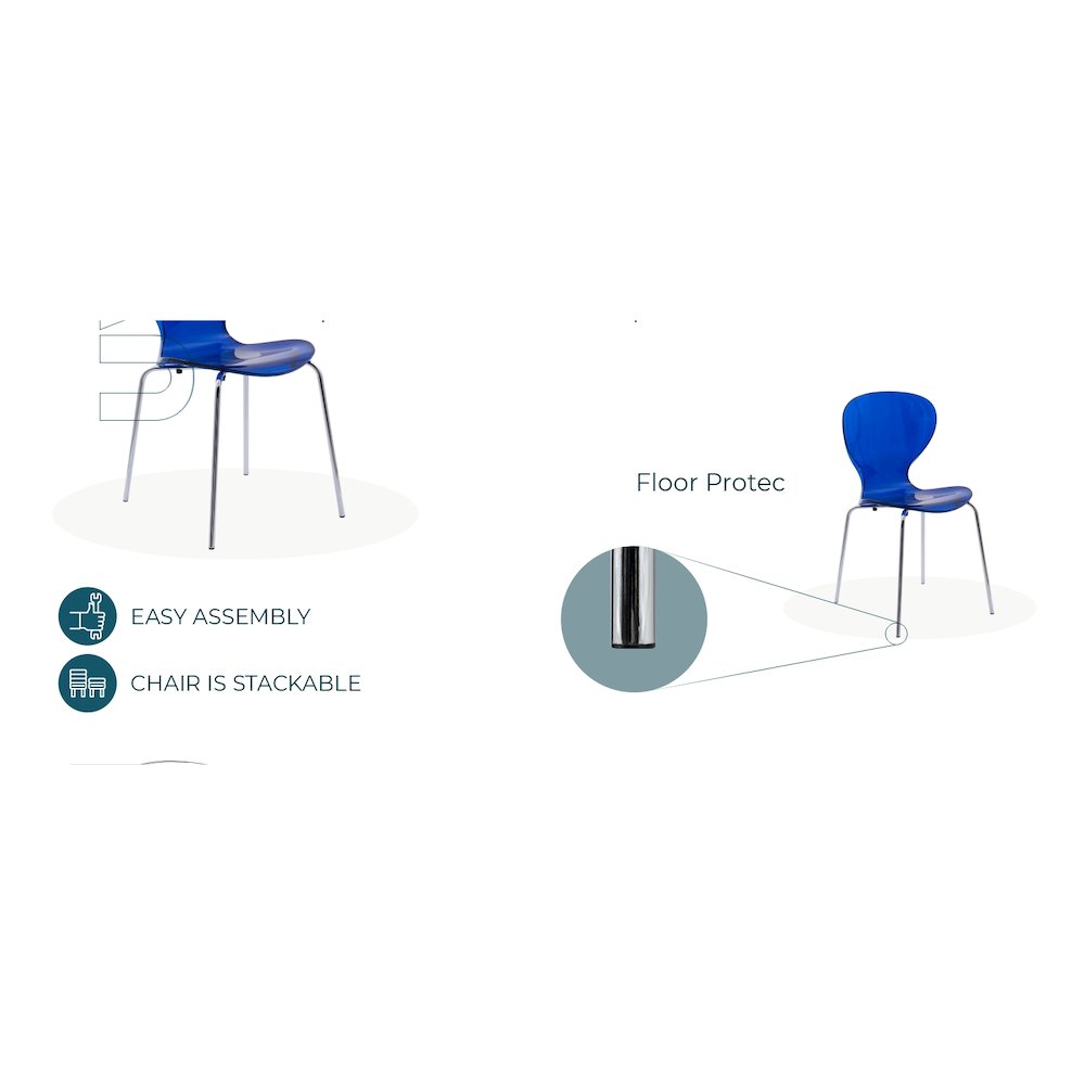 Modern Oyster Transparent Side Chair. Picture 21