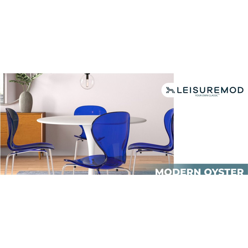 Modern Oyster Transparent Side Chair. Picture 24