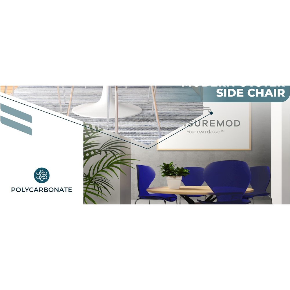 Modern Oyster Transparent Side Chair. Picture 22