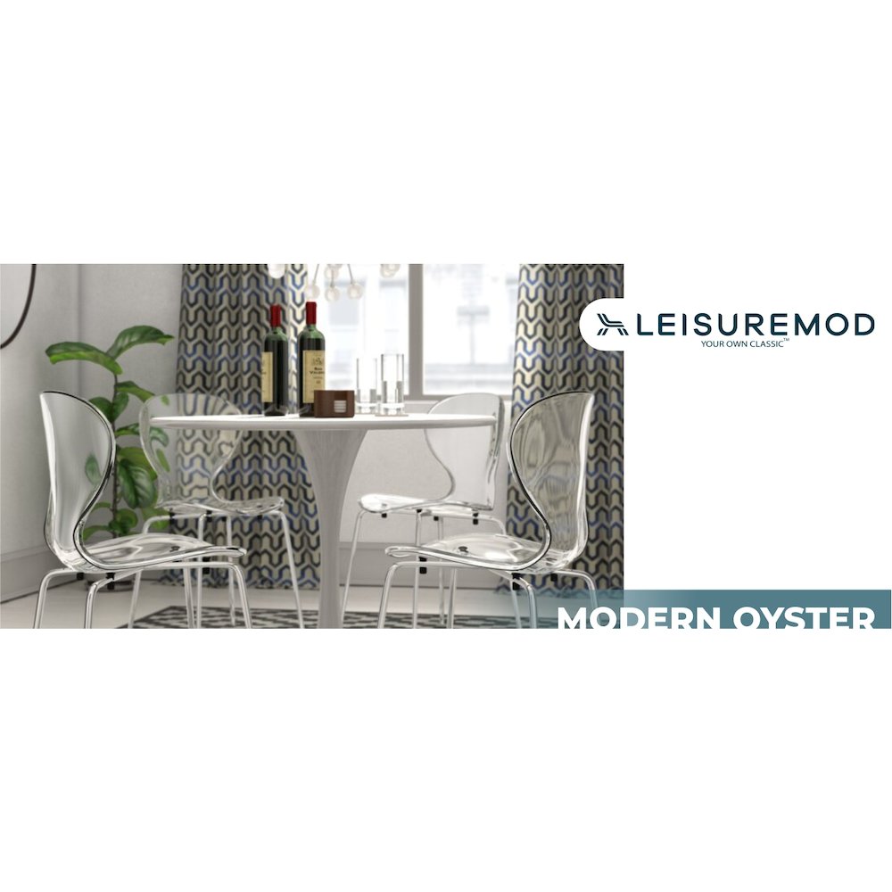 Modern Oyster Transparent Side Chair. Picture 23