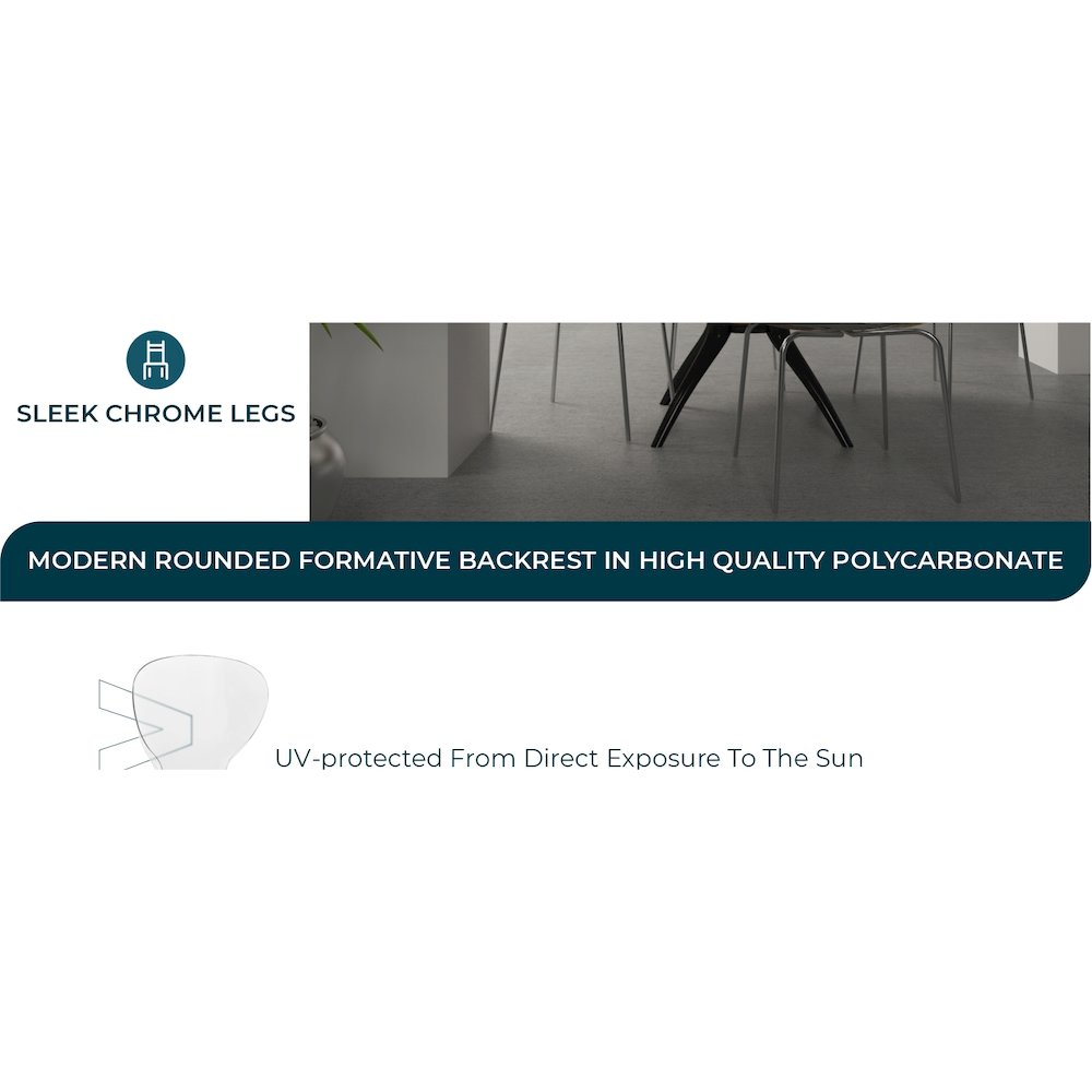 Modern Oyster Transparent Side Chair. Picture 25