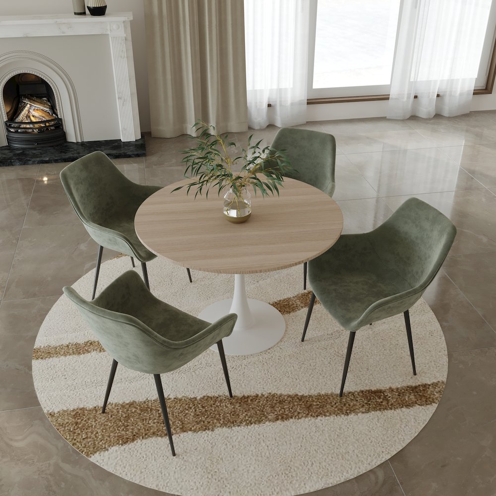 Bristol - Bistro Table - White base Natural wood Top. Picture 26
