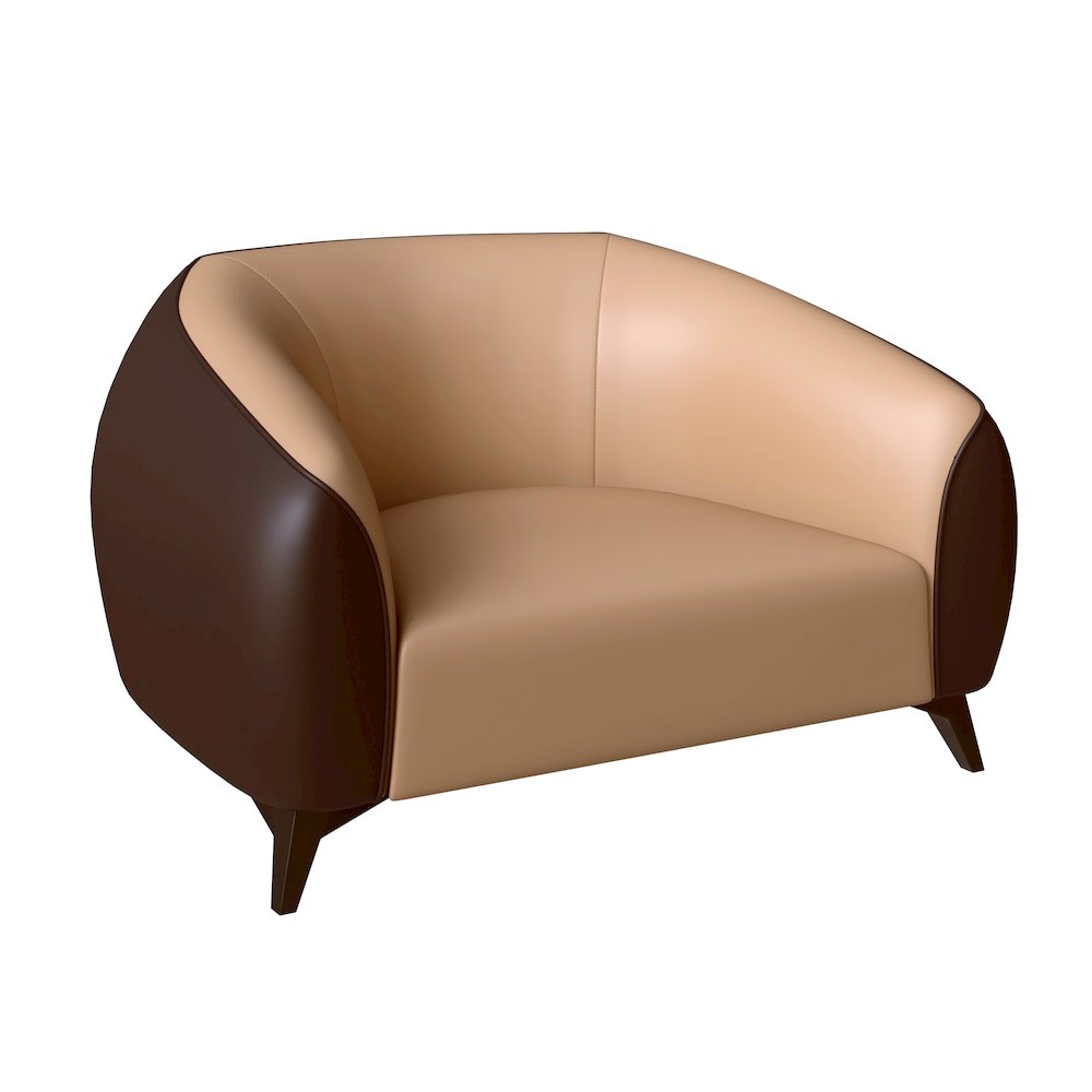 Opula Collection Single Seater Sofa In Brown. Picture 1