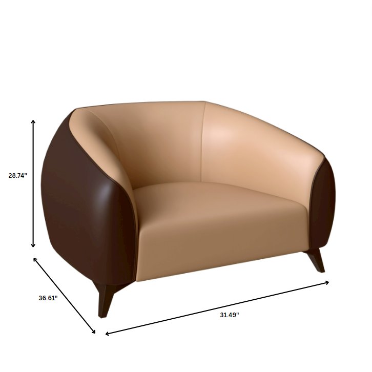 Opula Collection Single Seater Sofa In Brown. Picture 4