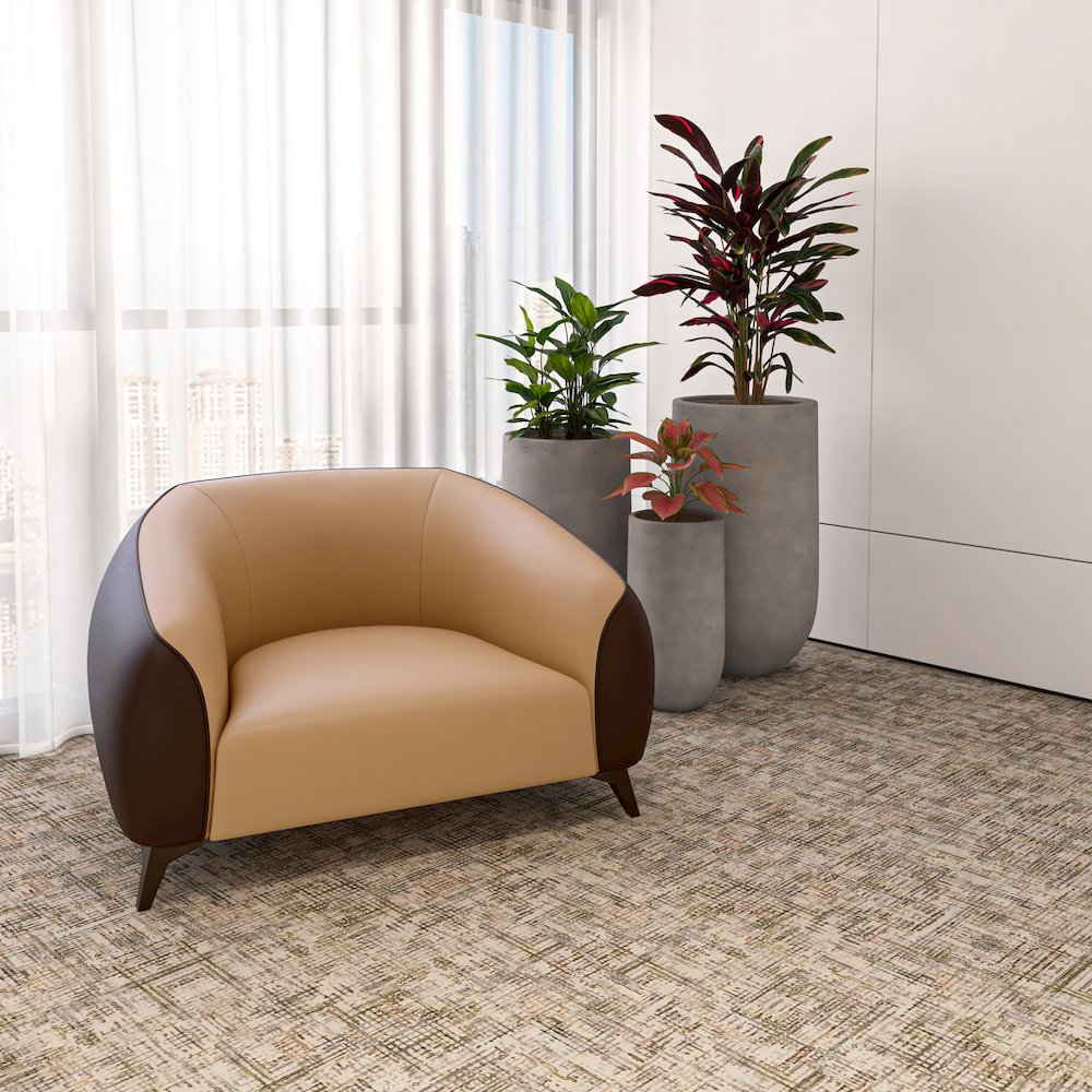 Opula Collection Single Seater Sofa In Brown. Picture 6
