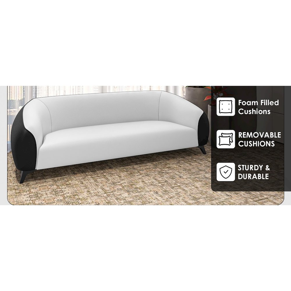 Opula Collection Three Seater Sofa In Black and White. Picture 16