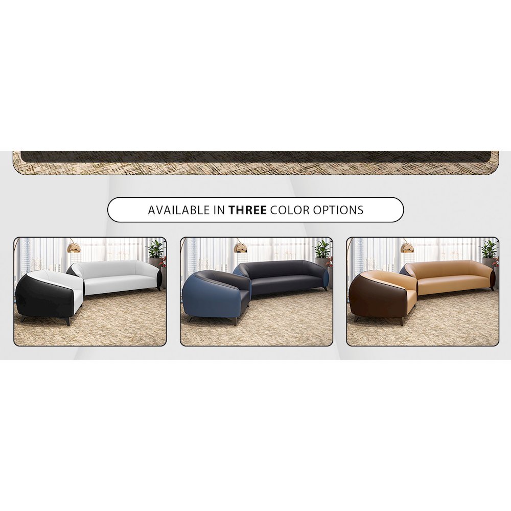 Opula Collection Sofa Set, 2 Single Seaters, and 3 seater In Black\White. Picture 18