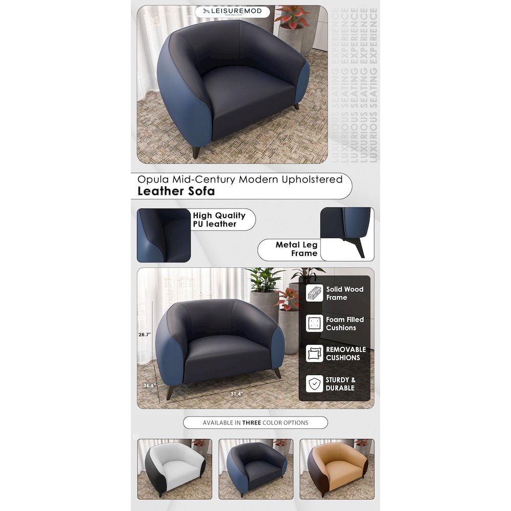 Opula Collection Single Seater Sofa In Blue. Picture 13
