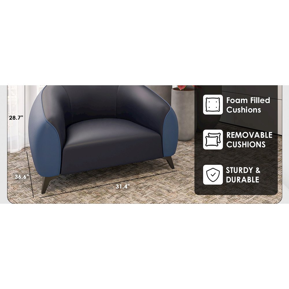 Opula Collection Single Seater Sofa In Blue. Picture 16